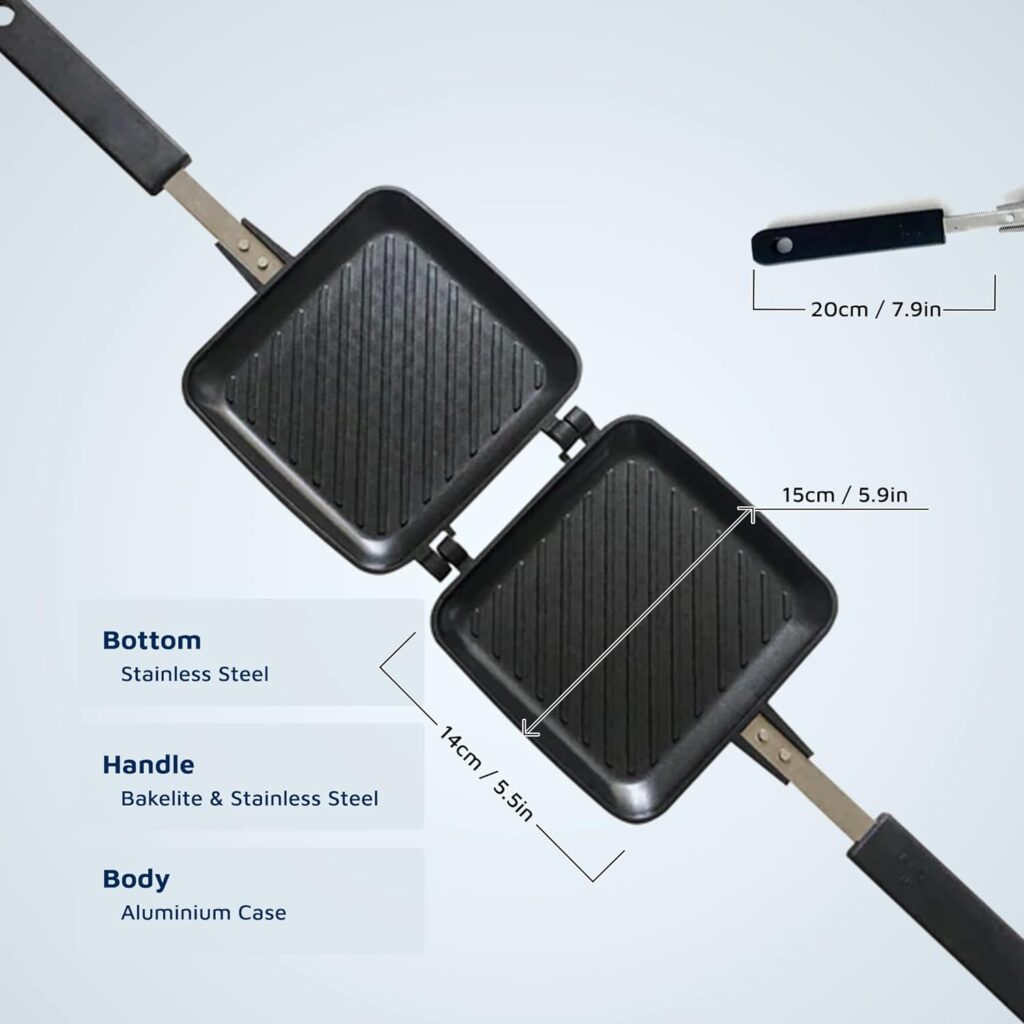 Stovetop Toastie Maker  Toasted Sandwich Maker | non-stick coating and heat-resistant handles. Suitable for indoor and outdoor use with no electricity required | From Jean-Patrique